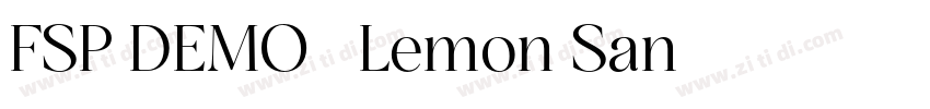 FSP DEMO   Lemon San字体转换